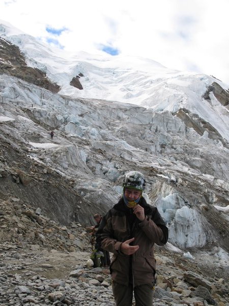 Markus at the edge of the glacier