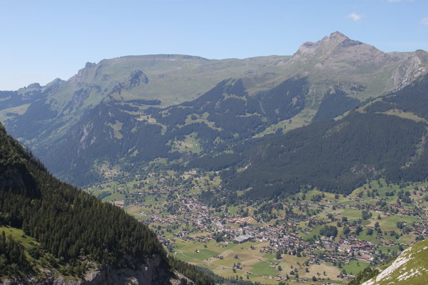 view from Pfingstegg over Grindelwald and First
