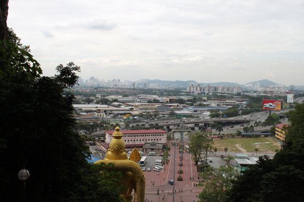 view over KL far in a distance from Batu Caves