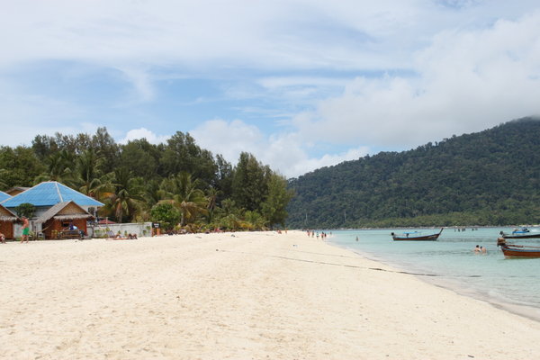 sunrise beach with Koh Adang in the back