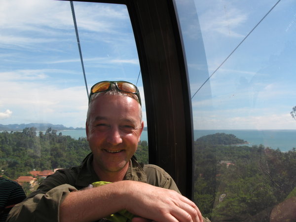 Markus in the cable car