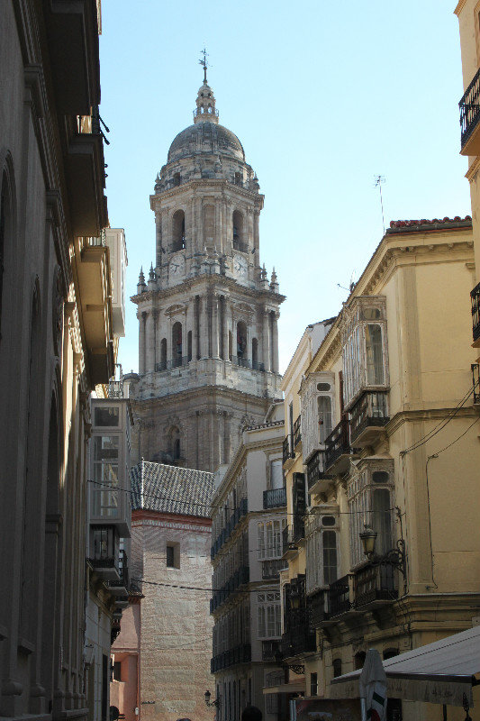 the cathedral in Malaga