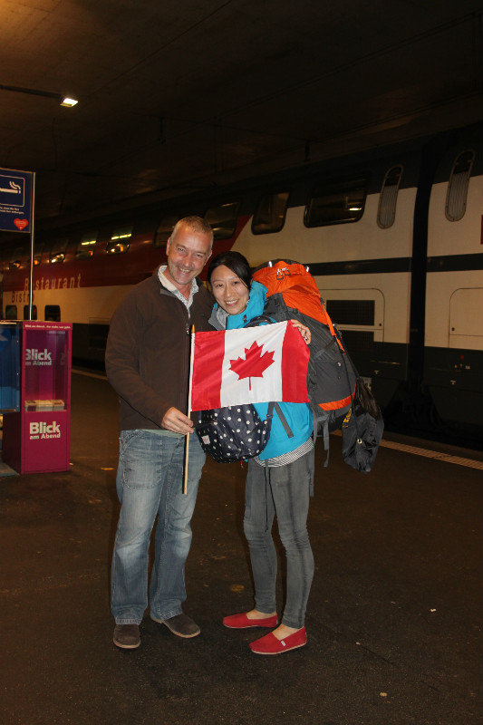 meeting Minji at the station in Berne