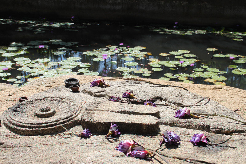 Padukas (feet) of Krishna near the Thirunelly Tempel
