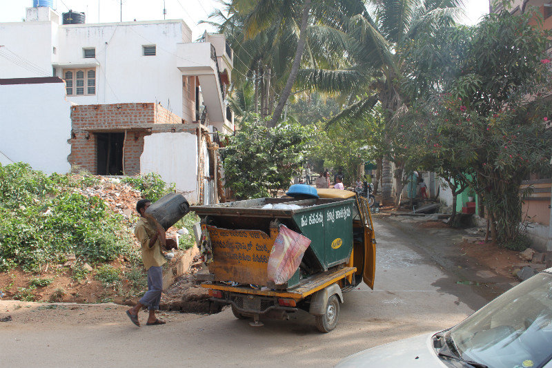 they collect the garbage in some areas of Mysore....