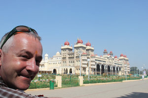 first glimpse of the Mysore Palace