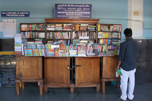 lovely colonial style bookshop at the train station in Ooty