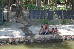 family in the backwaters