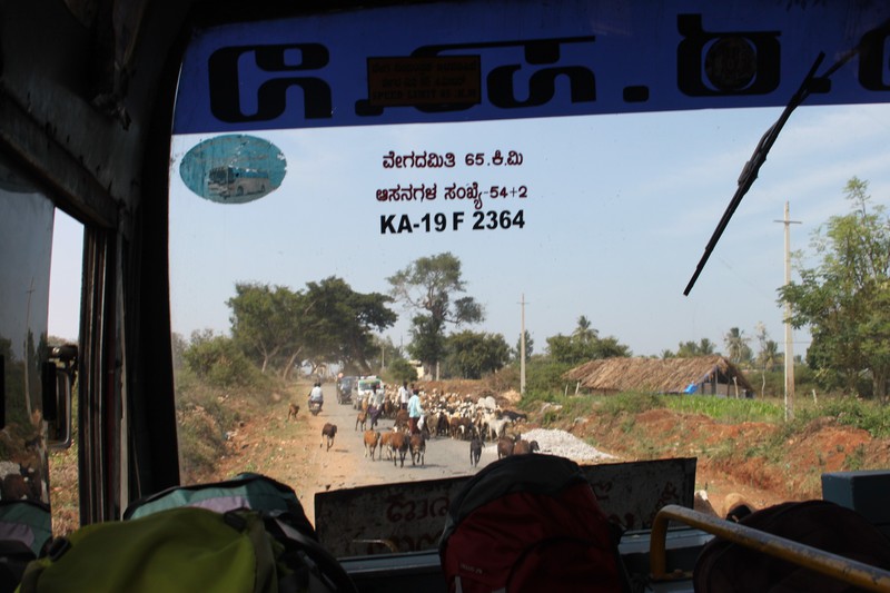 traffic jam  - view from the bus
