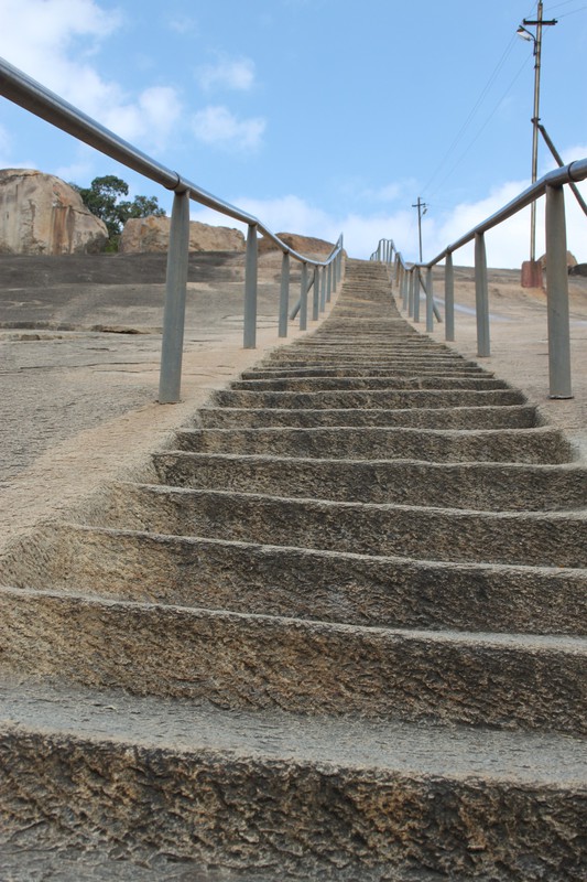 stairs up the two hills
