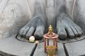 feet of the Gomateshwara statue in Shravanabelagola