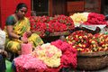selling flowers @ Krishnarajendra Market