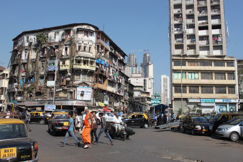 a saddhu on the streets of Mumbai