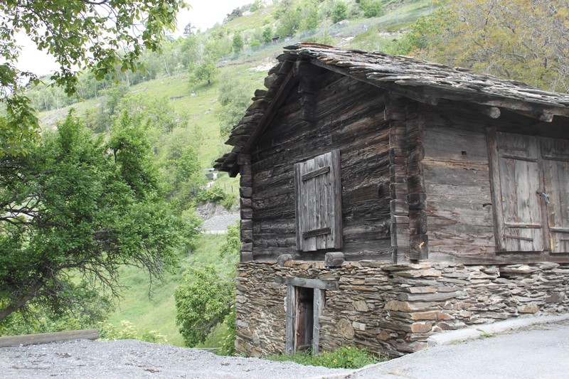old houses in the valais region
