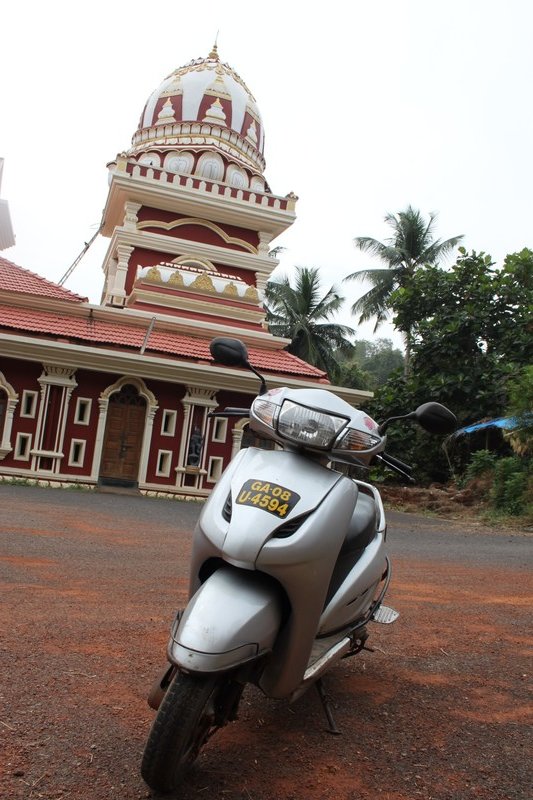 temple visit with my scooter
