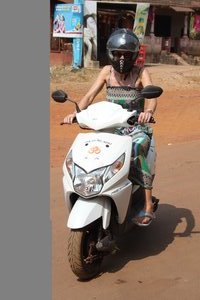 with our OM Scooter around North Goa