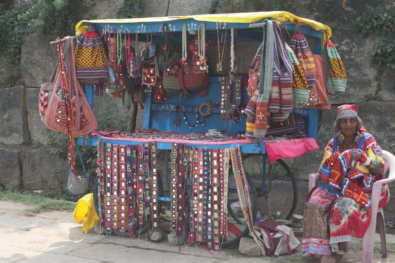 typical tourist shop in Hampi