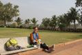 taking a rest in  Pattadakal