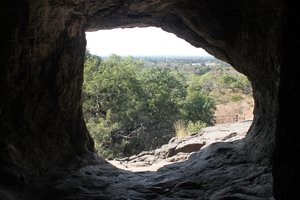 view on the beautiful landscape from the caves