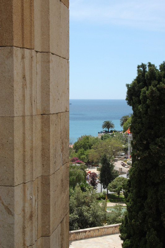 view from the cathedral towards the beach