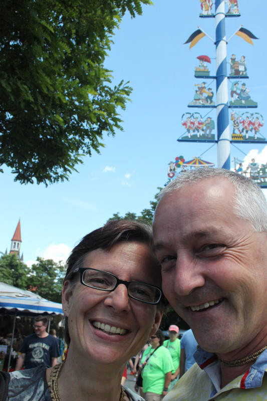 selfie on the Viktualienmarkt