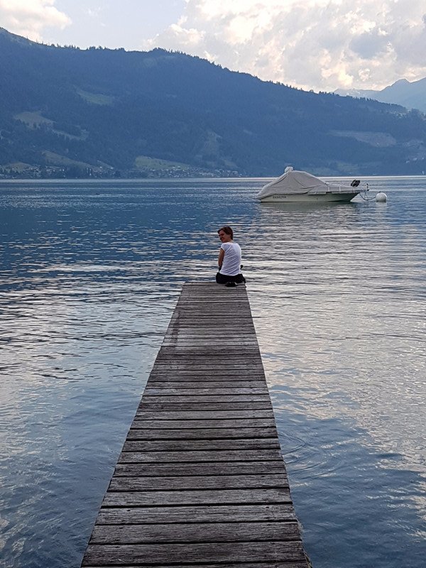 Lake Thun in Unterseen near Interlaken