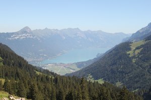 view to Lake Brienz from the Saxeten Valley