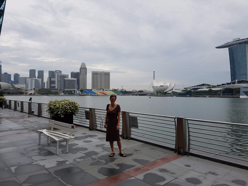 first glimps of Marina Bay in the morning after heavy rainfall