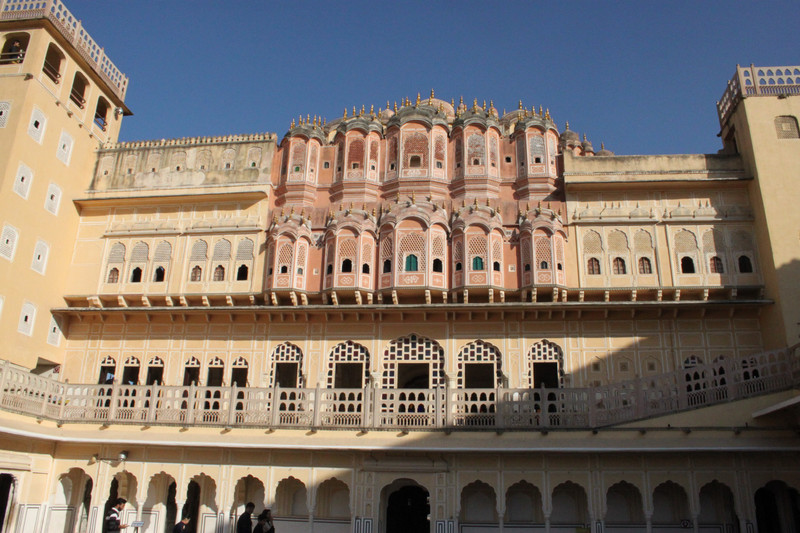 the background of the Hawa Mahal