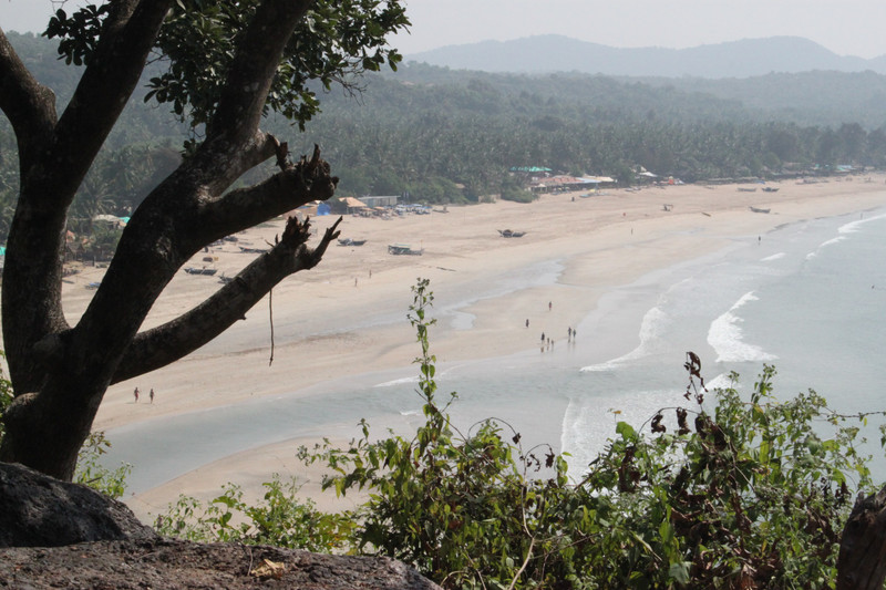 Agonda Beach as seen from Cattai Cottages in the north