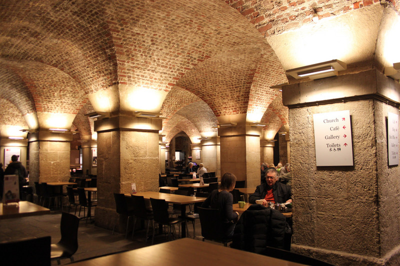 The Crypt Café close to Trafalgar Square