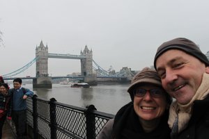 at the Tower of London with the bridge