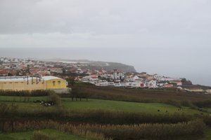 view of the airport on the drive back to Ponta Delgada