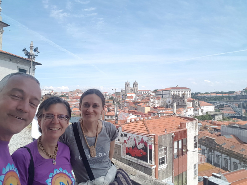us with our friend Juliana over the roofs of Porto