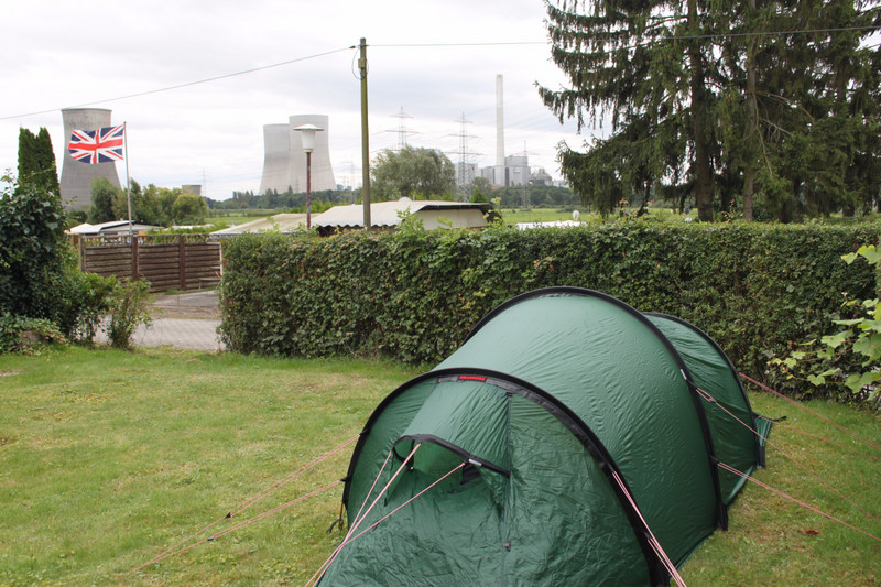 our spooky campground opposite a nuclear power station in Hamm