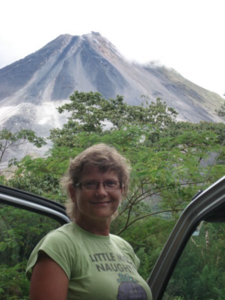 me in front of Arenal
