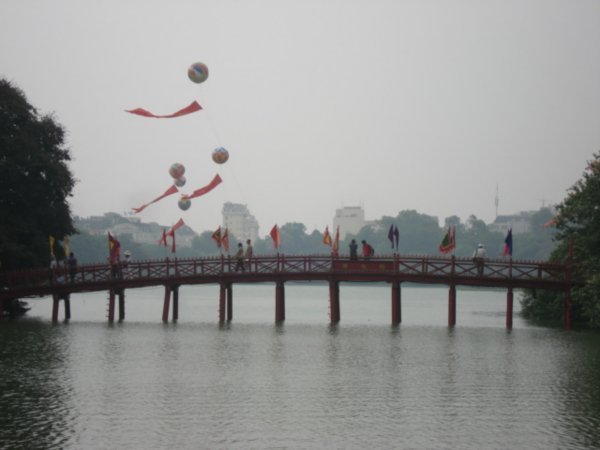 The bridge on the Hoan Kiem Lake