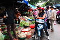 Ninh Binh Market drive thru...