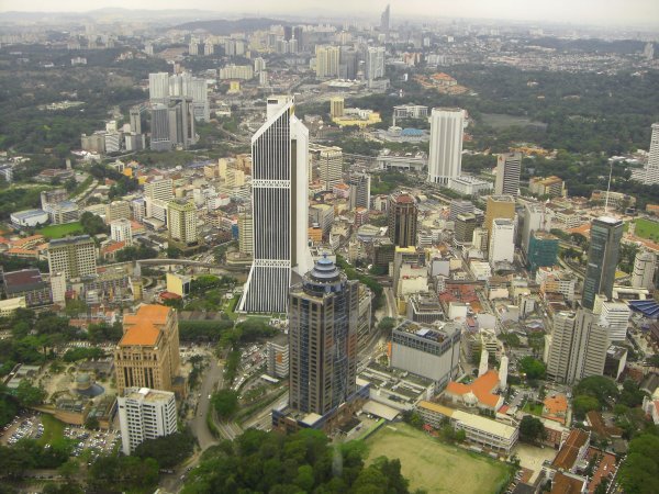 The view from the Kuala Lumpar tower