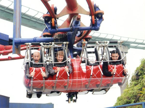 Us on a superman coaster ride.