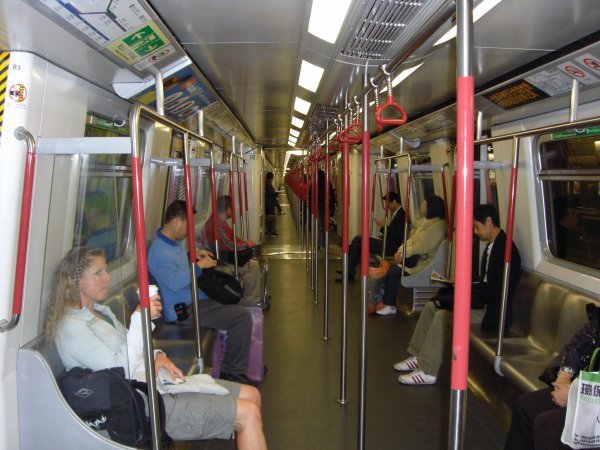 The subway train.