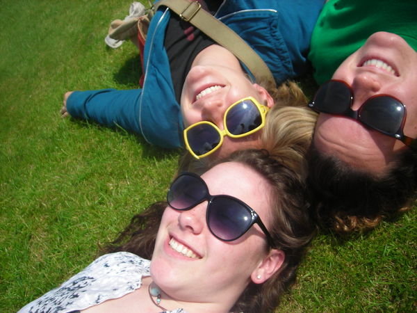 laying in the grass