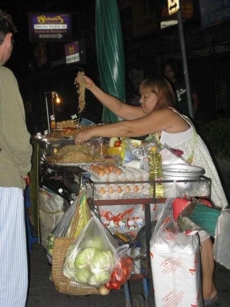 amazing weird and wonderful thai street food greets drunken party people on Koh San Road