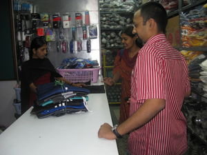 shopping for yoga outfitswith Jebbyn in Bangalore