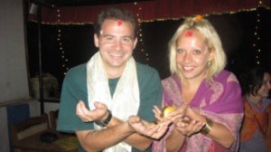me and my new bestie Dave from Oz...Diwali at Ganesh's Bhaktapur...A Newari tradition of biting the head off a fish metaphorically meaning ur enemies...CRUNCH HARDER hahaha