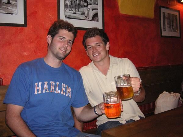 Brase and I enjoying some Czech beer
