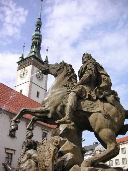 Statue and town hall