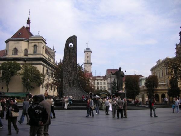 Monuments in L'viv city center