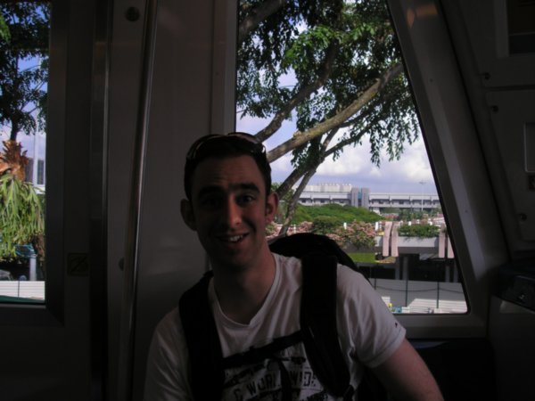 Dan on the Skytrain