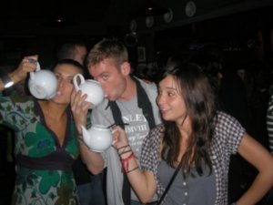 Lilly, Steve & Kathryn...with their Teapots